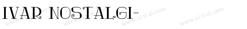 Ivar Nostalgi字体转换